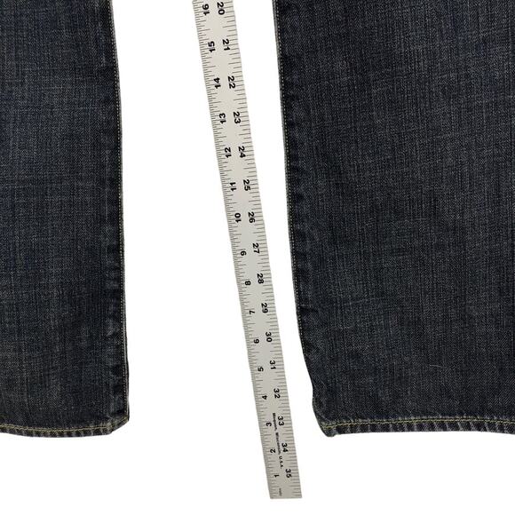 Paper Denim & Cloth Alec Relaxed Bootcut Jeans Mens 36 Blue Dark Wash Button Zip - Picture 4 of 8